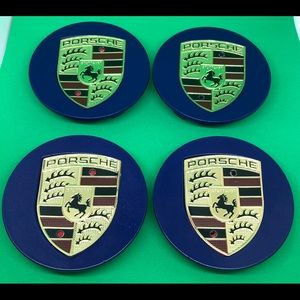 COPY - 4 Porsche center cap 76 mm custom made new